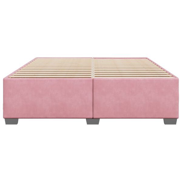 vidaXL Cadre de lit sans matelas rose 200x200 cm velours