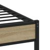 vidaXL Cadre de lit en m&eacute;tal sans matelas ch&ecirc;ne sonoma 75x190 cm