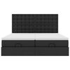 vidaXL Lit ottoman avec matelas & LED Noir 180x200cm similicuir