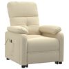 vidaXL Fauteuil inclinable électrique Crème Tissu