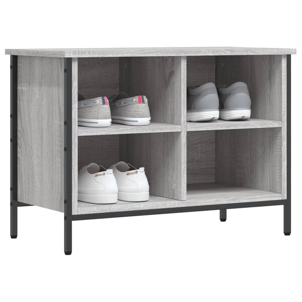 vidaXL Armoire &agrave; chaussures sonoma gris 69x35x50 cm bois d'ing&eacute;nierie