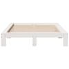 vidaXL Cadre de lit sans matelas blanc 135x190 cm bois de pin massif
