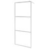 vidaXL Paroi de douche &agrave; l'italienne &agrave; verre ESG demi-d&eacute;poli 80x195 cm
