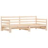 vidaXL Lit de jour et lit gigogne sans matelas 90x200 cm bois massif