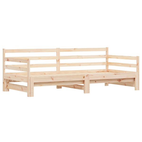 vidaXL Lit de jour et lit gigogne sans matelas 90x200 cm bois massif