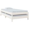 vidaXL Lit empilable sans matelas blanc 90x190 cm bois de pin massif