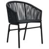 vidaXL Chaises de jardin lot de 2 Noir Rotin PE