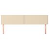 vidaXL T&ecirc;tes de lit 2 pcs Cr&egrave;me 100x5x78/88 cm Tissu