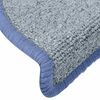 vidaXL Tapis d'escalier 30 pi&egrave;ces 65 x 24 x 4 cm Gris clair et bleu Demi-rond Grand