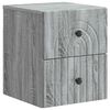 vidaXL Cabinet de chevet mural Sonoma gris 33 x 34,5 x 40 cm