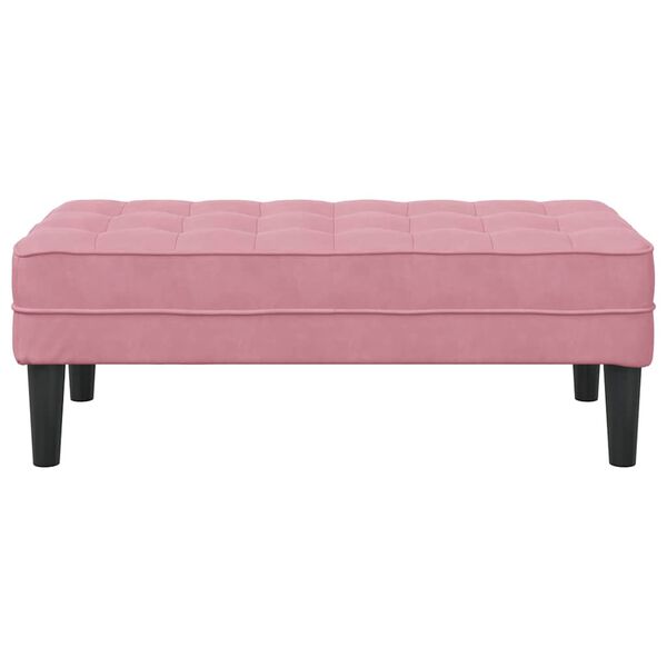 vidaXL banc avec coussin Rose 113 x 57 x 39 cm Velours