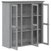 vidaXL Buffet BODO gris 115,5x43x200,5 cm bois massif de pin