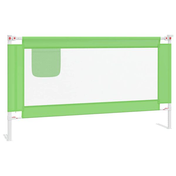 vidaXL Barri&egrave;re de s&eacute;curit&eacute; de lit d'enfant Vert 150x25 cm Tissu
