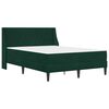vidaXL Cadre de lit avec matelas Vert fonc&eacute; 120 x 200 cm Velours