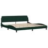 vidaXL Lit avec matelas Hanko vert fonc&eacute; 200x200 cm velours