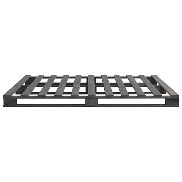 vidaXL Cadre de lit de palette sans matelas gris 200x200cm bois massif