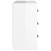 vidaXL Buffet blanc brillant 70x35,5x67,5 cm bois d'ingénierie