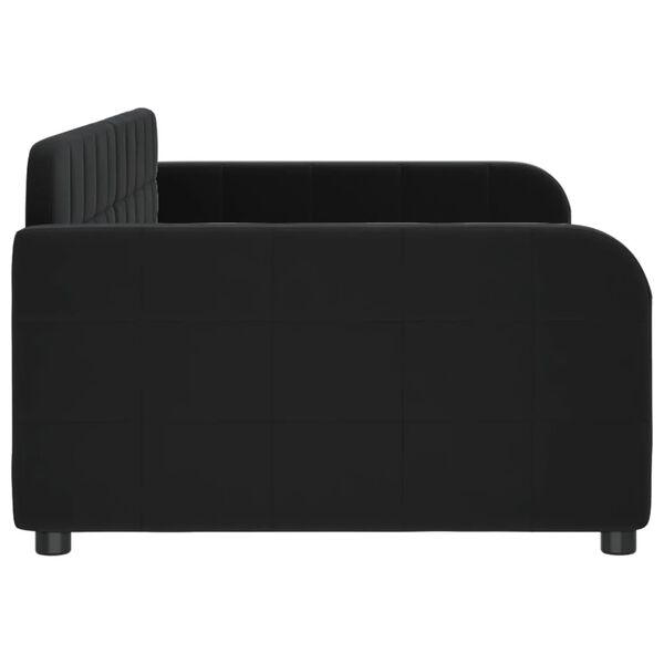 vidaXL Lit de repos sans matelas noir 90x190 cm velours
