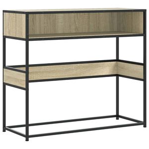 vidaXL Table console ch&ecirc;ne sonoma 90x35x80 cm bois d'ing&eacute;nierie