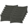 vidaXL Housse de coussin 12 pc HOUTEN Gris fonc&eacute; 40 x 80 cm Boucl&eacute;