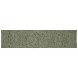 vidaXL Tapis de surface Vert olive 60 x 200 cm Jute