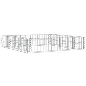 vidaXL Lit sur&eacute;lev&eacute; &agrave; gabion Acier galvanis&eacute; 100x100x20 cm