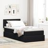 vidaXL Lit de Rangement avec matelas Noir 90 x 190 cm Velours