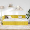 vidaXL Cadre de lit d'angle avec matelas 2 pcs Jaune Velours