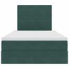 vidaXL Lit avec rangement et matelas Vert fonc&eacute; 120 x 200 cm Velours