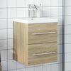 vidaXL Armoire lavabo de salle de bain et bassin int&eacute;gr&eacute; ch&ecirc;ne sonoma