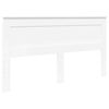 vidaXL Cadre de lit avec t&ecirc;te de lit Blanc 200 x 200 cm Pin massif