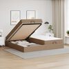 vidaXL Cadre de lit avec matelas avec matelas 2 pcs Tan PVC