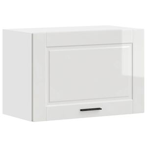 vidaXL Armoire murale de cuisine Porto blanc brillant bois ing&eacute;nierie