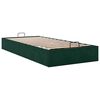 vidaXL Cadre de lit ottoman sans matelas vert fonc&eacute; 90x200 cm velours