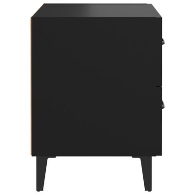 vidaXL Table de chevet Noir 40x35x47,5 cm