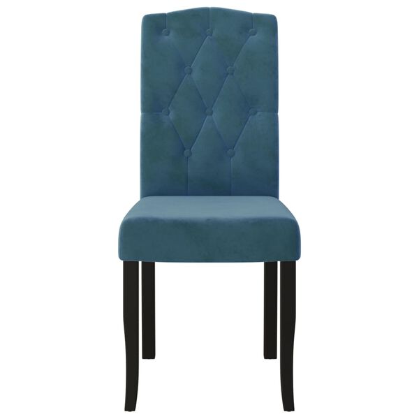 vidaXL Chaises &agrave; manger lot de 6 bleu velours