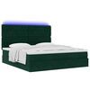 vidaXL Cadre de lit ottoman avec matelas vert fonc&eacute; 160x200 cm velours