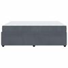 vidaXL Cadre de lit avec matelas Gris fonc&eacute; 140 x 200 cm tissu