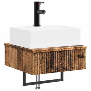 vidaXL Basin de lavage mural Bois ancien 40 x 41 x 39 cm