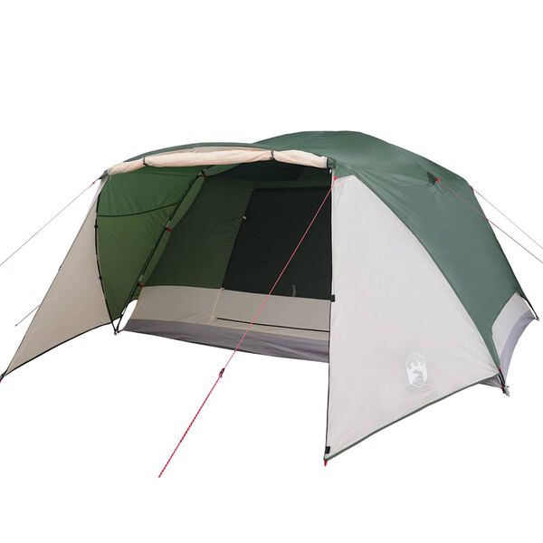 vidaXL Tente de camping avec porche 4 personnes vert imperm&eacute;able