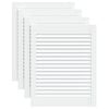 vidaXL Portes d'armoire &agrave; persiennes 4pcs blanc 61,5x49,4cm pin massif