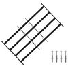 vidaXL Grille de s&eacute;curit&eacute; pour fen&ecirc;tres avec 4 barres crois&eacute;es 3 pcs