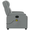 vidaXL Fauteuil inclinable de massage gris clair tissu