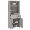 vidaXL Buffet haut Sonoma gris 69,5x34x180 cm Bois d'ing&eacute;nierie