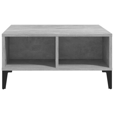 vidaXL Table basse gris béton 60x60x30 cm bois d'ingénierie
