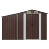 vidaXL Abri de jardin marron 277x93x179 cm acier galvanis&eacute;