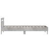 vidaXL Cadre de lit sans matelas avec t&ecirc;te de lit gris b&eacute;ton 90x200 cm