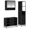 vidaXL Ensemble de mobilier de salle de bain 3 pcs Ch&ecirc;ne noir
