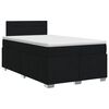vidaXL Lit boxspring avec matelas Noir 120 x 190 cm Tissu