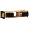 vidaXL Meuble TV 100x30x25 cm bois massif de manguier brut